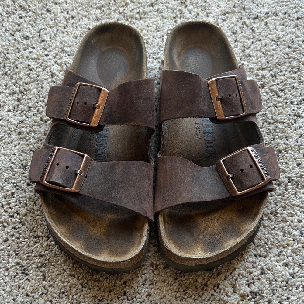 Birkenstock Arizona Oiled Leather Sandals Habana Brown 38 EU